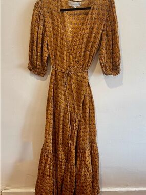 Daughters of India Floral Wrap Maxi Dress